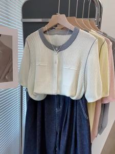 JIANDIYA | Summer New Lazy Style Loose Short Sleeve Knit Top