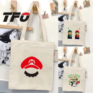TFO Super Mario Bros. by Nintendo Character Canvas Tote Bag Versatile Ideal College School Tote Bag