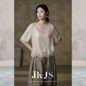 JK&JS | Áo Thun Hở Lỗ Ren Dây Ruy Băng Mùa Hè