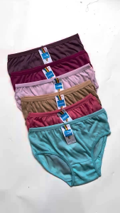 3PCS CELANA DALAM WANITA REMAJA DEWASA WARNA MOTIF POLOS BAHAN KATUN ADEM