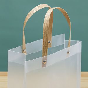 Frosted PVC Tote Bag Transparent Tote Handbag Gift Clear Plastic Bag Gift Souvenir Bag Bag For Souvenir