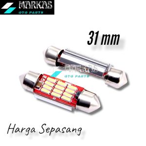 2pcs Lampu Kabin Mobil Festoon 31mm 10SMD 4014 Led Plafon Cabin Canbus Free Error