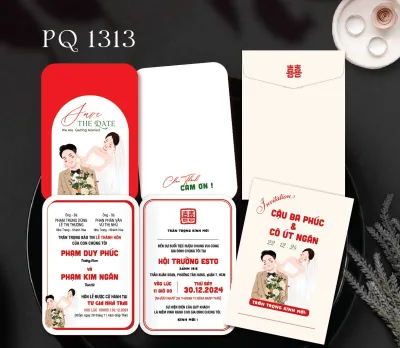 thiệp cưới in hoàn chỉnh nội dung combo 50 thiệp