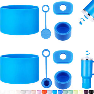 4PCS Leakproof Silicone Spill Proof Stopper Set For Stanley Protective Boot Including Straw Cover Cap For Stanley 30/40oz Tumble