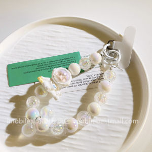 DIY Young Adult Heart Cartoon Cute Pendant Bracelet for Phone Case Neutral Apple Huawei Xiaomi Oppo/Vivo with Clip Creative All-Match Cellphone Chain Portable Wristband Key Bracelet