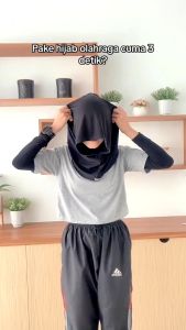Jilbab Bergo Zirra Non Pet & Non Pad Instan Jersey Premium Olahraga Daily