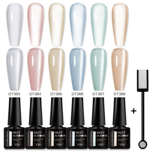 7pc Cat Magnetic Nail Gel Polish Set Long Lasting Glitter Nail Supplies Soak Off UV/LED Vernis Gel Kit for Manicure Design