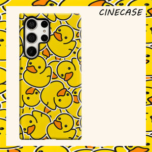 Rubber Duck For Samsung Galaxy S26 S25 S24 A56 A36 Dual Layer Luxury Fashion Full Lens Protective Case