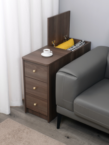 Modern Minimalist Sofa Side Table Bedside Cabinet Storage Long Narrow Cabinet for Bedroom And Living Room Artificial Board