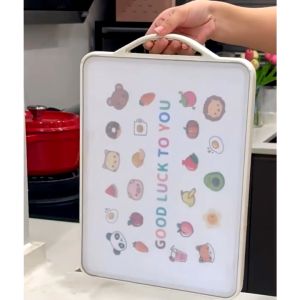 Thớt Inox 304 Họa Tiết Dễ Thương Chống Trượt An Toàn Cho Sức Khỏe