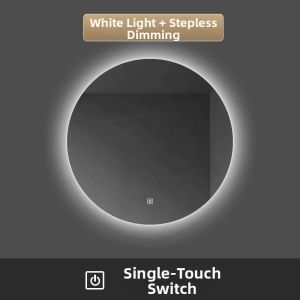 Fog-resistant Bathroom Mirror with Adjustable LED Backlight