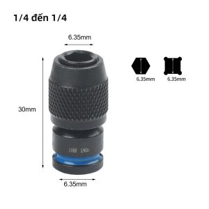 Bộ Chuyển Đổi Cờ Lê Điện 1/2 3/8 1/4 Sang Đầu Nối Nhanh 6.35mm Bộ Chuyển Đổi Cờ Lê Cho Dụng Cụ Điện