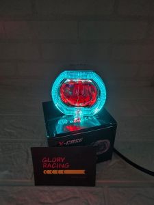 Lampu Biled Cut Off Projie Mini 25 Inci 30 Watt Putih Kuning Ring Ice Blue Devil Eye Merah