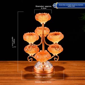 Colored Lotus Shaped Light Stand