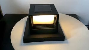 【48 hours delivery】Solar Powered Pillar Lamp LED 2 Color Warm White Decorative Light Outdoor IP67 Waterproof  Villa Courtyard Garden Fence Lights