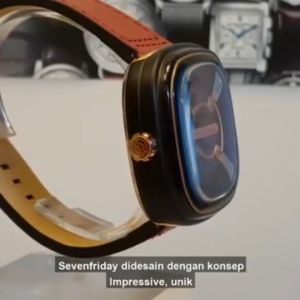 BONUS PROMO - FREE GELANG Dijamin Real Pict !!!! - Jam Tangan SevenFriday Desain Elegan / PLAT GOLD - Tali Kulit - Jam Tangan Kasual - Pria Kantoran - Tampan Elegan Mendorong Percaya Diri FREE Gelang oNIX Gelang Fashion