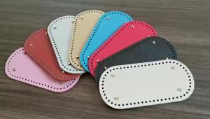 22x10cm PU Leather Long Bottom for Knitted Bag DIY Crochet Bag Base Handmade with Holes Crochet Bag Accessories