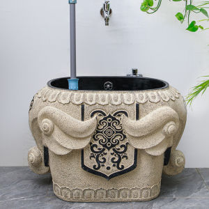 Outdoor Balcony Mop Sink Rural Villa Chinese Style Vintage Elephant Series Household Bathroom Accessories Garden Courtyard
