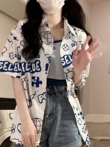 Áo Sơ Mi Polo Tay Ngắn Thời Trang Mùa Hè Cho Nữ Cỡ Lớn Thiết Kế Độc Đáo Phong Cách HongKong Cổ Polo Thường Ngày Chất Liệu Khác