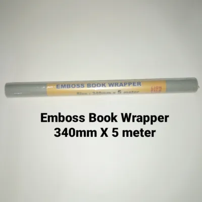 LION FILE EMBOSS BOOK WRAPPER 340MM x 5M (340-5)