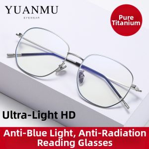 YUANMU | Kính Đọc Sách Thời Trang Chống Ánh Sáng Xanh Siêu Nhẹ Cao Cấp