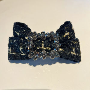 Diamond Embedded Knitted Hair Tie Butterfly Knot Hair Clip Fashionable Korean Style Hair Accessories Dongda Gate New Model