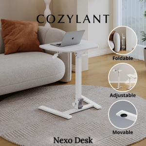 [Next Day Delivery] Cozylant Nexo Height Adjustable Tilt & Foldable Mobile Desk / Standing Desk / Sit-Stand Desk / Study Table/Bedside/Sofa Side Table