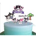￼TOPER KUROMI ATAU CINAMOROL  KARAKTER TUSUK MURAH/HIASAN KUE ULANG TAHUN. 