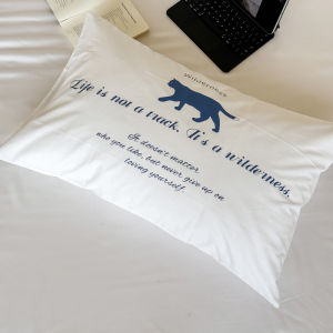 Pure Cotton Pillowcase Envelope Style Single Person Pillow Core Cover One Piece Simple Artistic Printed Bedding Accessories