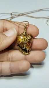 B21จี้พลอยอำพันรูปหัวใจพร้อมส่ง