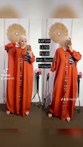 Kaftan Rayon Polos Premium Bahan Tebal Adem Nyaman