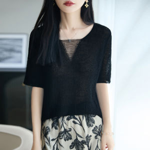DONGYINUAN | Slimming Design Linen T-Shirt