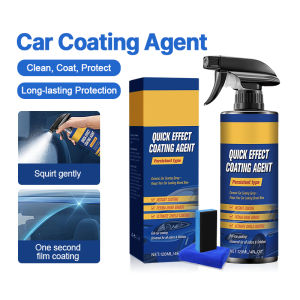 3Pcs Set Car Coating Agent Quick Effect & Porsistent Type Nano Ceramic Coating Protect Against Ultraviolet Radiation & Hydrophobic with Cleaning Cloth & Sponge 汽车涂层剂