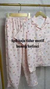 baju tidur wanita motif bunny/kelinci baju tidur bahan catoon baby piyama tidur wanita  baju tidur lucu piyama nyaman digunakan bahan adem baju tidur size MLXLXXL  baju tidur wortel lembut piyama setelan panjang