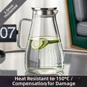 Heat-Resistant Large Capacity Thick Glass Water Pitcher