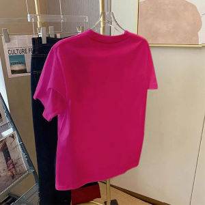 Loose Fit round Neck Short Sleeve T-Shirt Womens Summer New Style Oversize Korean Version Printed Casual Top Trendy Streetwear