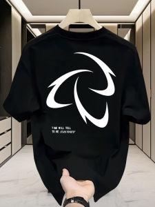 Áo Thun Nam Tay Ngắn Cổ Tròn Cotton Phong Cách Mỹ Thường Ngày Mùa Hè Dáng Rộng Đa Năng in Họa Tiết Thời Trang