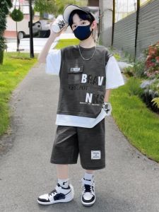 Setcel Starboy Kids Setelan Baju Anak Laki Laki Oversize Pakaian Kasual Anak Cowok Kekinian Set Rompi + Celana Baju Keren Trendy Zh