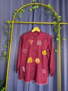 KIREI BLUS BORDIR TERBARU # Baju atasan Wanita kekinian mix bordir komputer terbaru bahan katun Toyobo