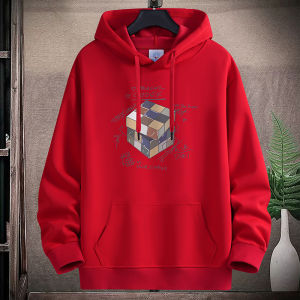 Thickened Pure Cotton Fleece Lined Hoodie Long Sleeve Mens Sweatshirt Warm Casual Outerwear for Autumn Winter Spring Seasons