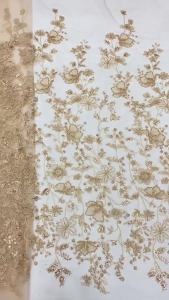 Vải Ren Vàng Châu Phi Đính Kim Tuyến Chất Liệu Lưới Pháp Nigeria Cao Cấp Thêu Hạt Sang Trọng Dành Cho Váy Dự Tiệc Hàng Cao Cấp 2026