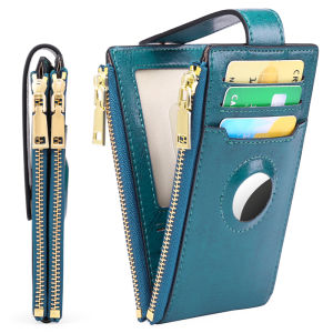 Airtag Wallet Wallet for Men with Zipper Rfid Card Holder Wallet Men Slim Smart Trackers Bifold Wallet Wallet Card Money Clip Organizer Portable Storage Bag Coin Purse Small Size with Card Holder Minimalist Coin Wallet