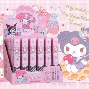 Pen 三丽鸥按动笔海绵软握圆珠笔 Sanrio Pen Sponge Soft High-Value Press Gel ST0.5速干黑考试刷题中性笔 0.5mm Black Gel Pen