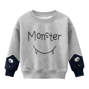Thickened Fleece Childrens Sweatshirt Boys Thermal Top Autumn Winter Warmth Street Style Baby Spring Fashionable Kids Clothes