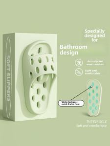 Bathroom Slippers Womens Summer Indoor Home 2023 New Arrival Cut Out For Home Bath Leaking Non-Slip Deodorant Sandals Men