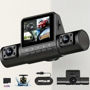 4 Lens Dash Cam 1080P Full HD Wide Angle Loop Recording Car Camera IPS Screen Button Control for Car Laptop