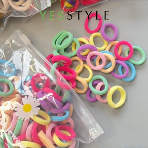 Yesstyle [ ISI 50 PCS] Ikat Rambut Donat Towel Warna Warni Baby Hair Tie Kunciran Rambut