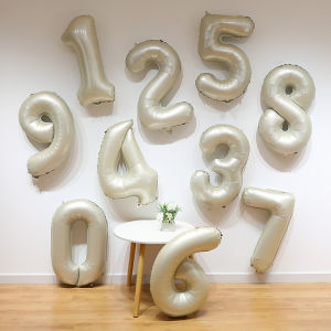 32 inch crystal cream（0-9） number balloon wedding decoration balloon children birthday decoration aluminum foil balloon party supplies festival partyneeds birthday decor anniversar