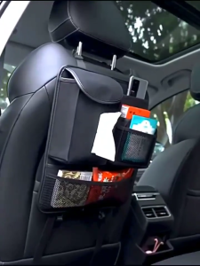 Car seat back storage bag car seat back tissue box set hanging bag storage bag car interior storage net