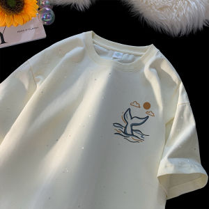 Ice Silk Short Sleeve T-Shirt Mens Summer New Style Printed Breathable Half Sleeve Fashionable Brand Youth Casual Cotton Top